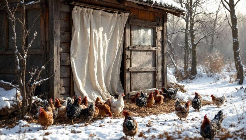 Wie ein Vorhang im Hühnerstall die Eierqualität im Winter verbessert