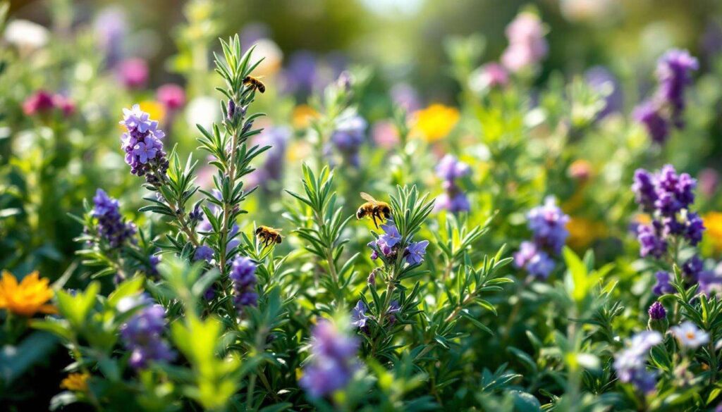 Pflanzen Sie Rosmarin nie allein: Diese Kräuter daneben locken Scharen von Bienen an