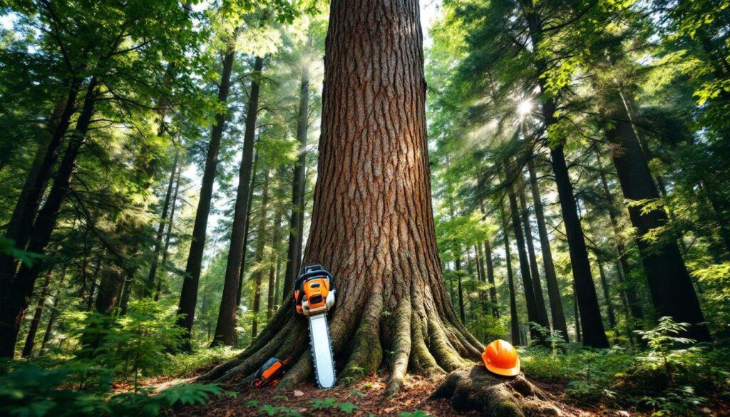 Wie Sie einen Baum sicher fällen und entfernen